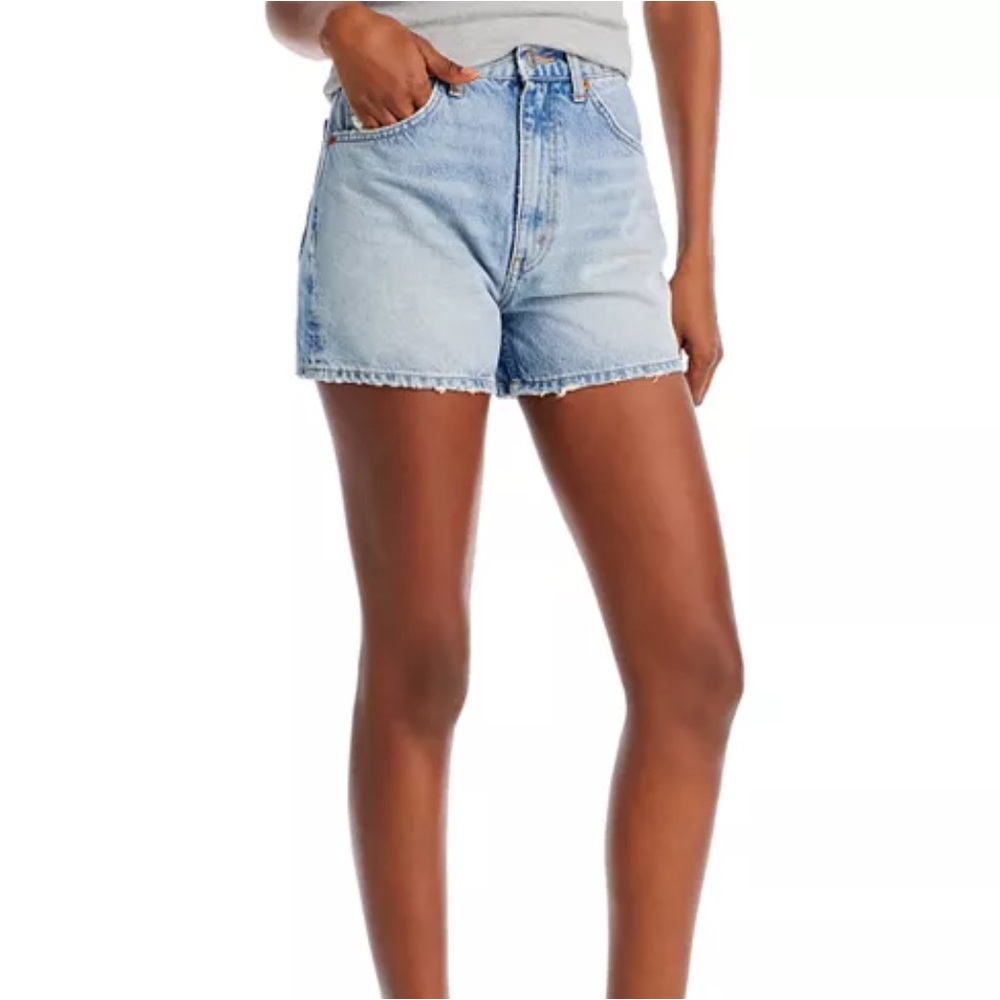 NEW Re/Done Midi Short in Ripped Tide